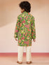 Boys Green Cotton Kurta Pajama Set