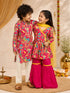 Boys Pink Cotton Kurta Pajama Set