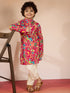 Boys Pink Cotton Kurta Pajama Set