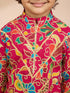 Boys Pink Cotton Kurta Pajama Set