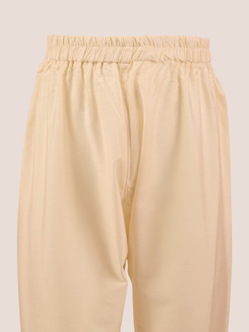 Boys Aqua Satin Floral Kurta Pajama Set