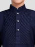 Boy's Navy Blue Cotton Kurta Pyjama Set