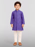 Boy's Purple Hakoba Cotton Kurta Pyjama