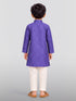 Boy's Purple Hakoba Cotton Kurta Pyjama