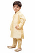 Boys' Gold Cotton Silk Kurta and Pyjama Set