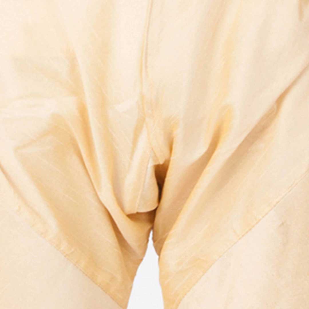 Boys' Gold Cotton Silk Kurta and Pyjama Set