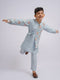 Boy's' Aqua Kurta And Pyjama Set