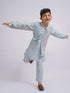 Boy's' Aqua Kurta And Pyjama Set