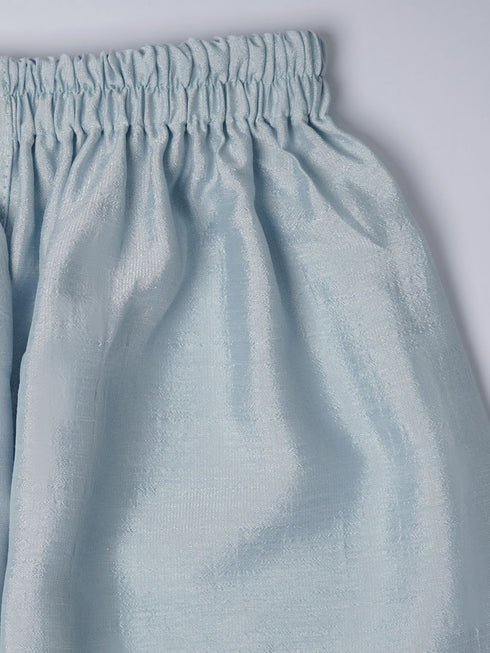 Boy's' Aqua Kurta And Pyjama Set