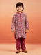 Boy's' Maroon Kurta And Pyjama Set