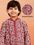 Boy's' Maroon Kurta And Pyjama Set
