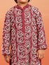 Boy's' Maroon Kurta And Pyjama Set