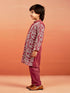 Boy's' Maroon Kurta And Pyjama Set