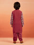 Boy's' Maroon Kurta And Pyjama Set