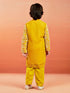Boy's' Mustard Kurta And Pyjama Set