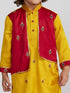 Boy's' Mustard Kurta And Pyjama Set