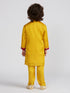 Boy's' Mustard Kurta And Pyjama Set