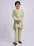 Boy's' Mint Green Kurta And Pyjama Set