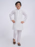 JBN Creation Boys' White Pure Cotton Kurta Pyjama Set