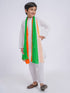 Jbn Creation Boy's' White Pure Cotton Kurta, Pyjama & Dupatta Set