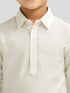Boy's Cream Viscose Kurta Patiala Set