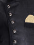 Boys' Black Cotton Blend Sherwani