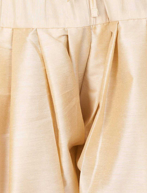 Boys' Black Cotton Blend Sherwani