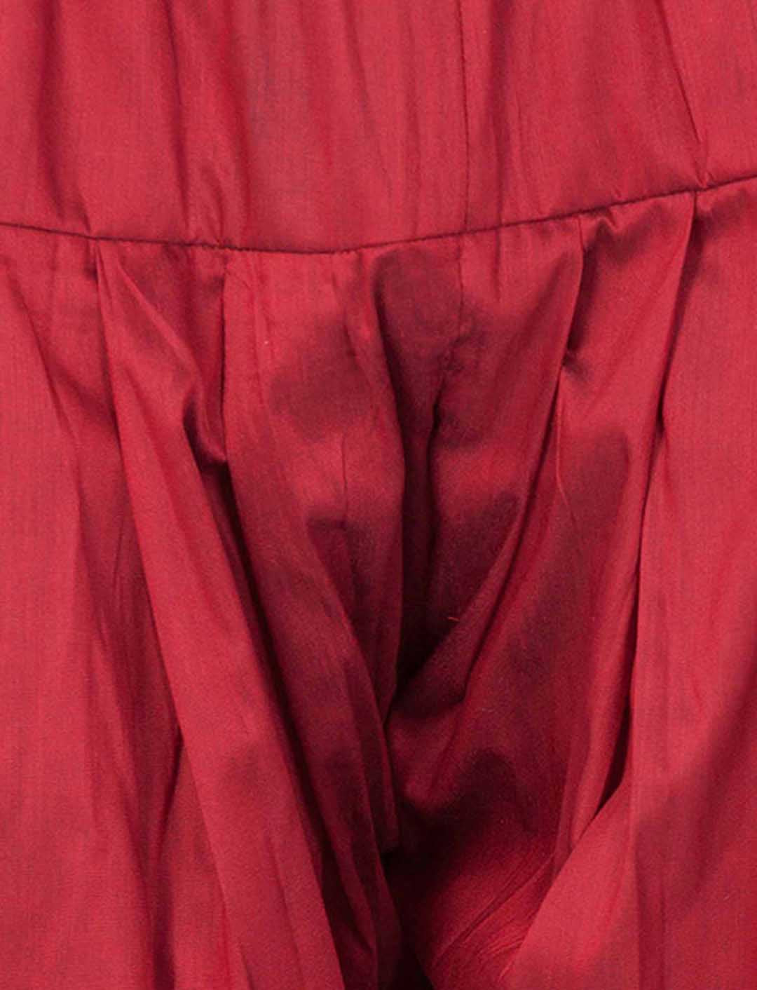 Boys' Black Cotton Blend Sherwani