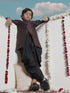 Boy's' Maroon Silk Blend Sherwani