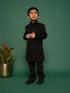 Boy's Black Sherwani Set