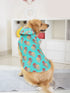 PAWS BY VASTRAMAY Dogs' Green Printed Hooded Jacket - Dogs Ethnic Wear by Vastramay - Dog, Dog Apparel, Dog Ethnic Jacket, Green, Green Jacket, Large, Male dog outfits, Medium, Silk Blend, Small