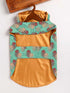 Dogs' Green Printed Hooded Jacket