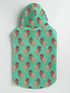 Dogs' Green Printed Hooded Jacket