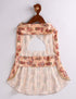 Dogs Allover Printed Silk Blend Sleeveless Dress