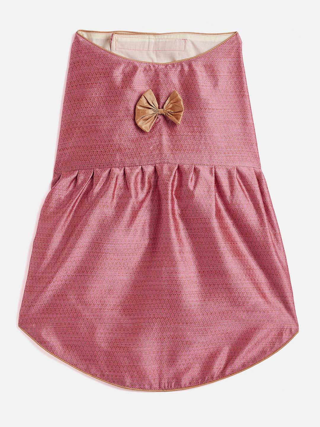 Dogs' Pink Woven Silk Blend Dress