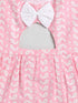 Dogs' Pink Chikankari Flared Dress With Attached Bow