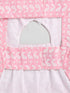 Dogs' Pink Chikankari Flared Dress With Attached Bow