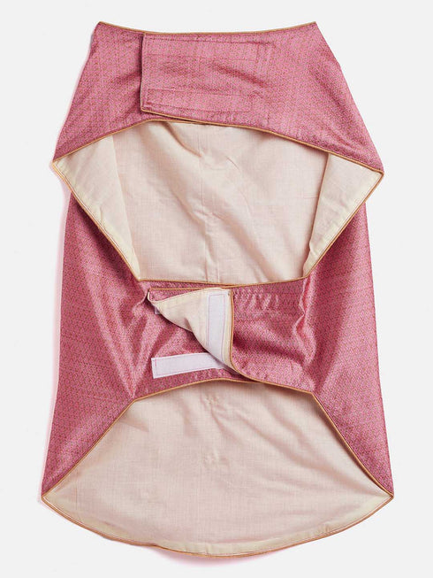Dogs' Pink Woven Silk Blend Ethnic Jacket
