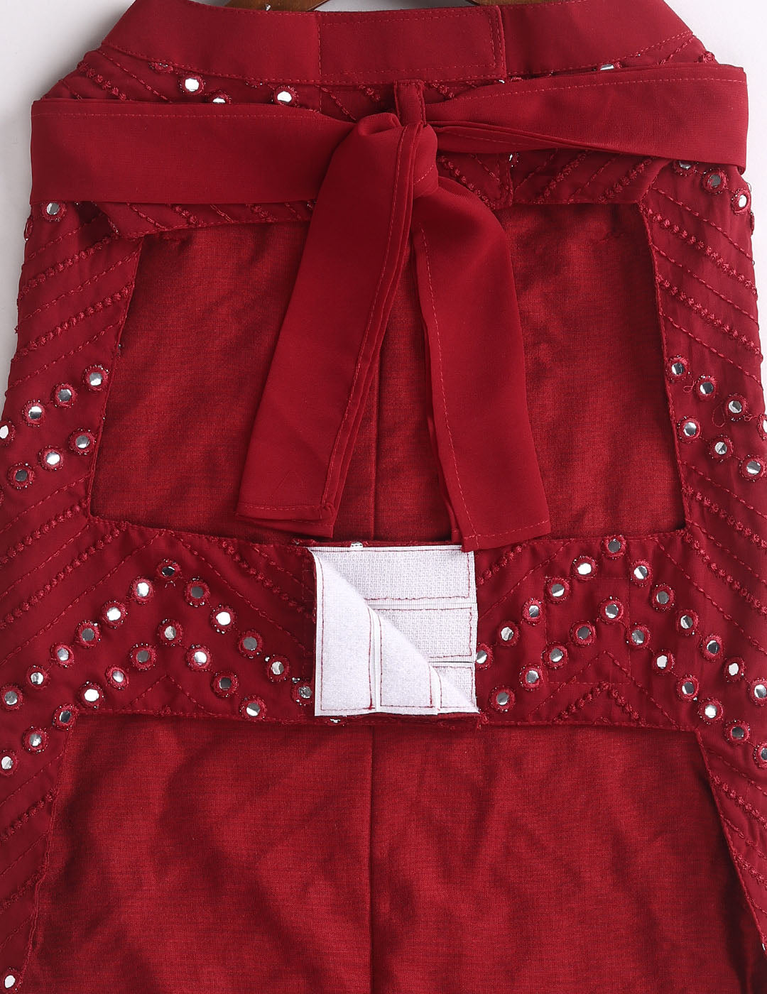 Dogs Allover Mirror Work Silk Blend Embroidered Kurta With Dupatta