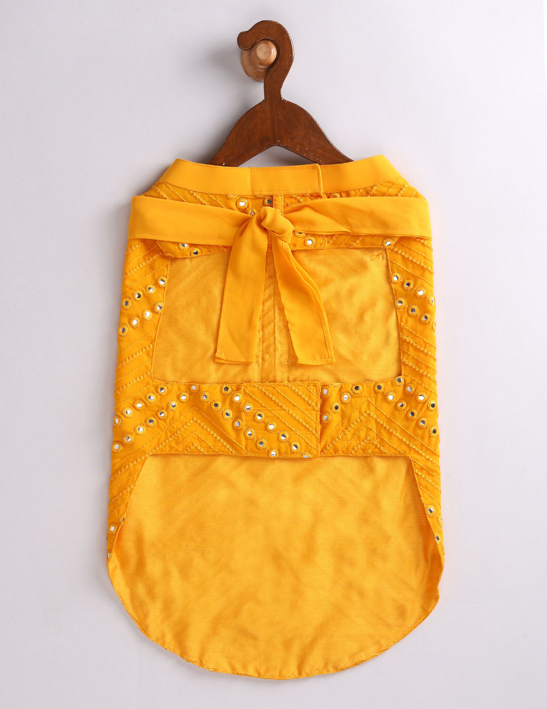 Dogs Allover Mirror Work Sleeveless Embroidered Kurta With Dupatta