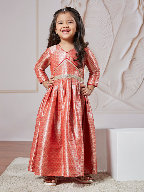 Girl's' Red Anarkali
