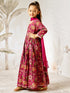 Girl's Falsa Floral Cotton Anarkali Pyjama Set With Dupatta