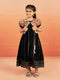 Girl's' Black Anarkali Set