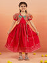Girl's' Red Anarkali Set
