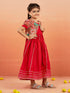 Girl's' Red Anarkali Set