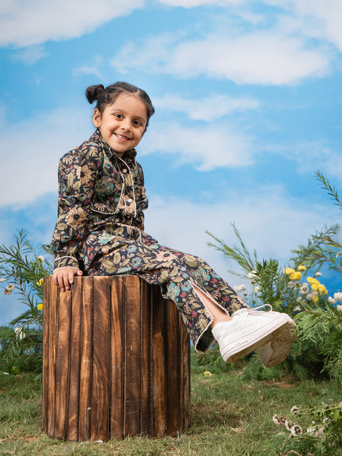 Girl's' Black Co-Ords