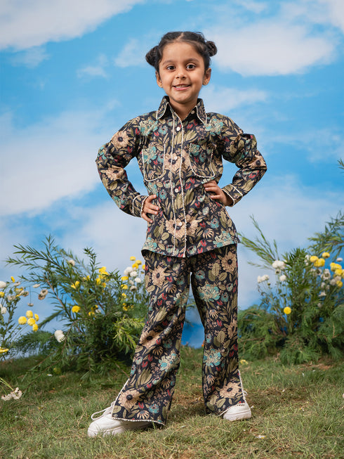 Girl's' Black Co-Ords