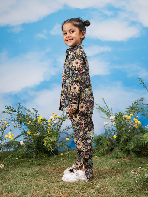 Girl's' Black Co-Ords