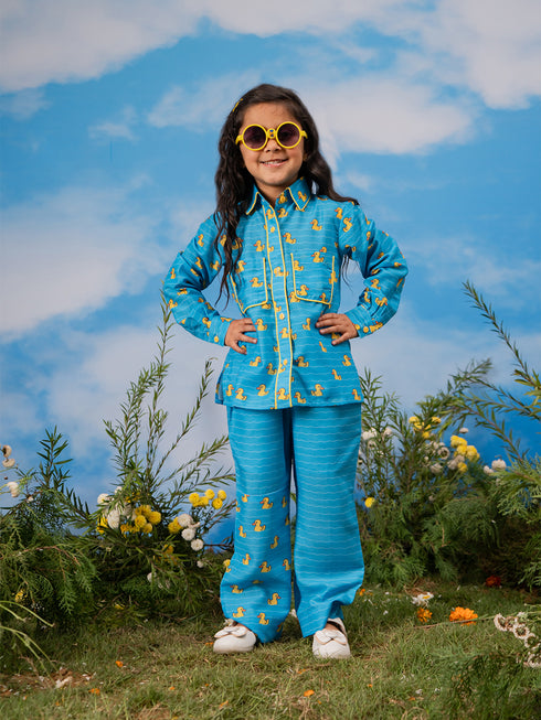 Girl's' Blue Co-Ords