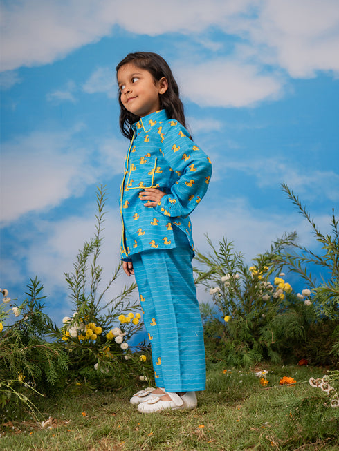 Girl's' Blue Co-Ords